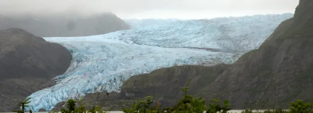 Looking out over Mendenhall Glacier